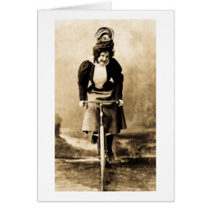 Madge Lessing on Bike Vintage 1902