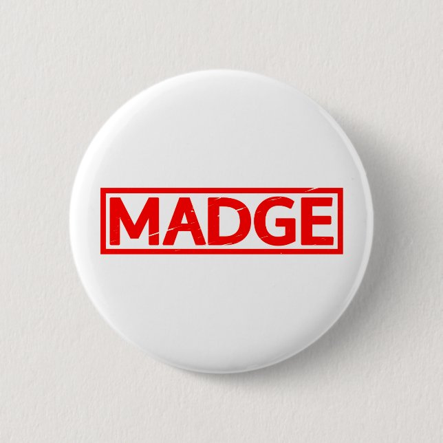 Madge Stamp 2 Inch Round Button (Front)