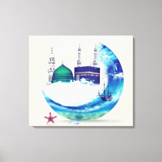 Madina mecca Art de la toile islamique conception 