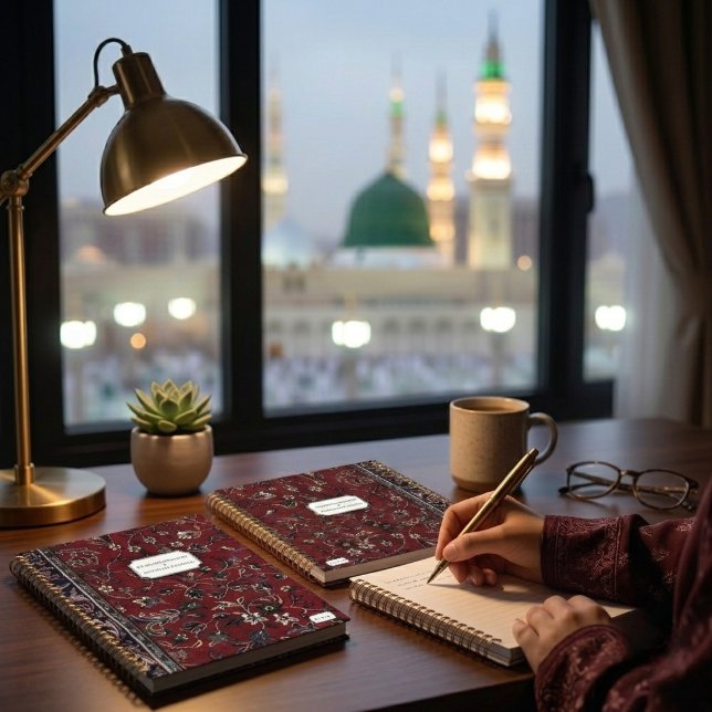 Madinah Vintage Red Carpet Print Notebook (Creator Uploaded)