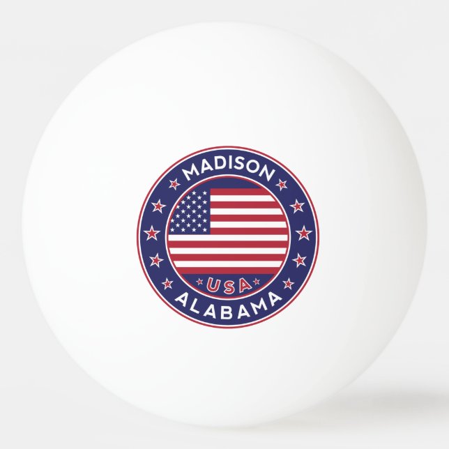 Madison, Alabama Ping Pong Ball (Front)