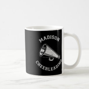 Madison Cheer Distressed Retro 90's Cheerleader Coffee Mug