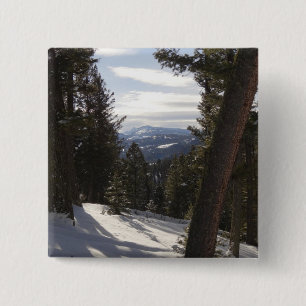 Madison Mountains in Winter in Montana 2 Inch Square Button
