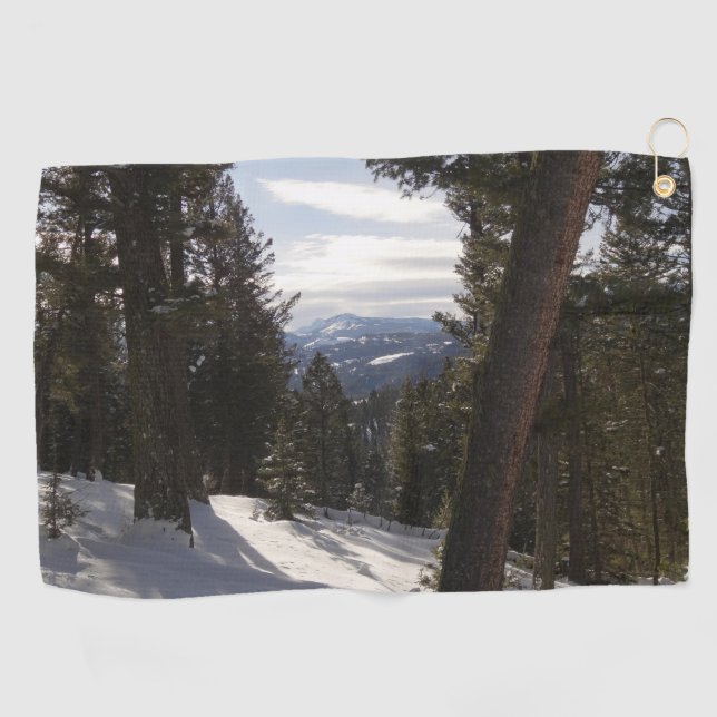Madison Mountains in Winter in Montana Golf Towel (Horizontal)