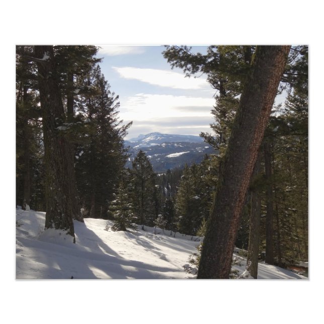 Madison Mountains in Winter in Montana Photo Print (Front)