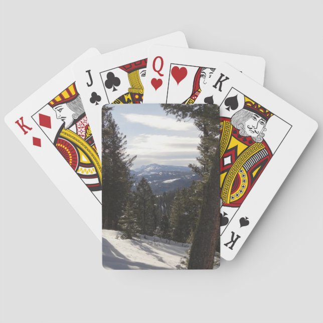 Madison Mountains in Winter in Montana Playing Cards (Back)
