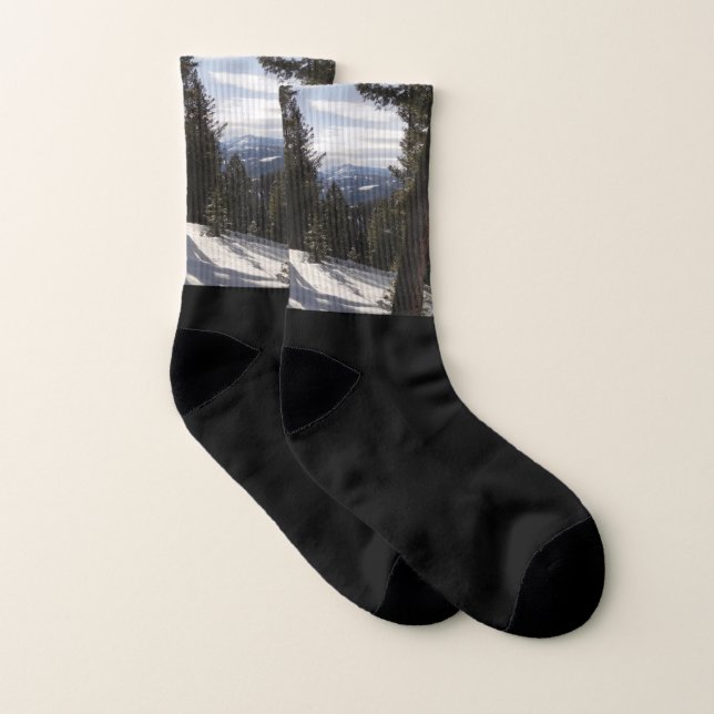 Madison Mountains in Winter in Montana Socks (Pair)