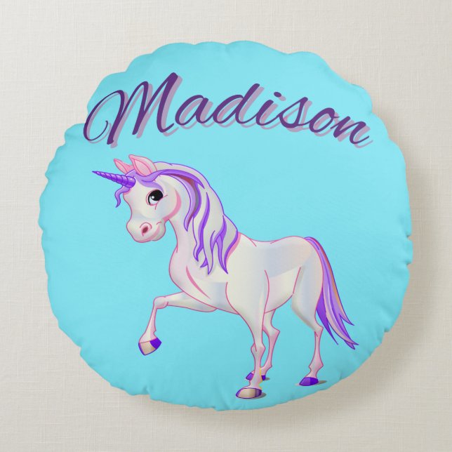 "Madison" Personalized Name Throw Pillow (Front)