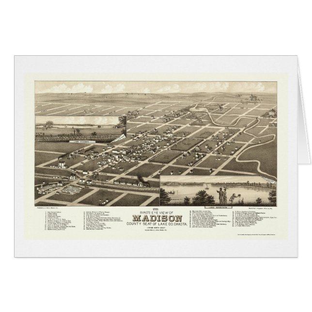 Madison, SD Panoramic Map - 1883 (Front Horizontal)