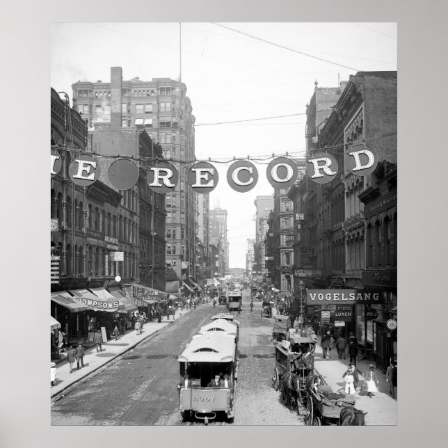 Madison Street, Chicago, 1900 Poster (Front)