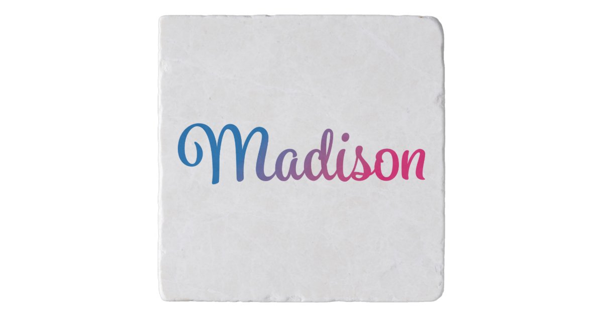 Madison Stylish Cursive Trivet | Zazzle