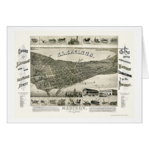 Madison, WI Panoramic Map - 1885