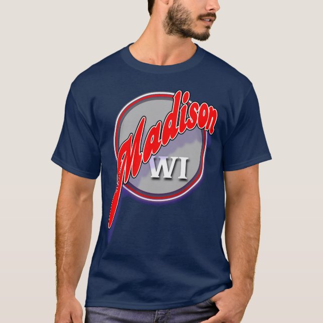 Madison WI swoop shirt (Front)