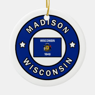 Madison Wisconsin Ceramic Ornament