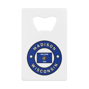 Madison Wisconsin Credit Card Bottle Opener