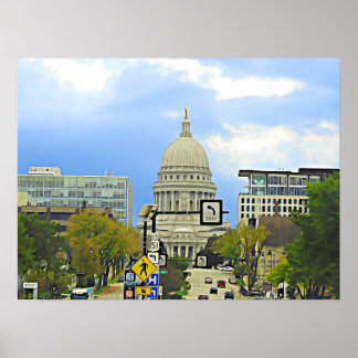 Madison Wisconsin, Digital Art, Wall Art
