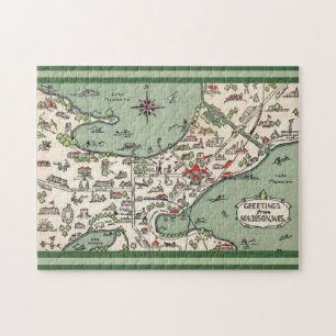  Madison Wisconsin Lakes  Jigsaw Puzzle