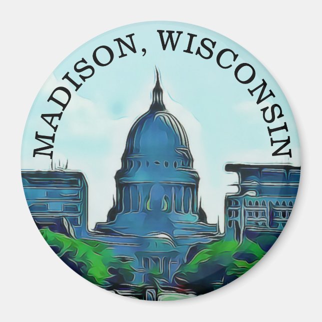 Madison, Wisconsin Magnet souvenir (Devant)