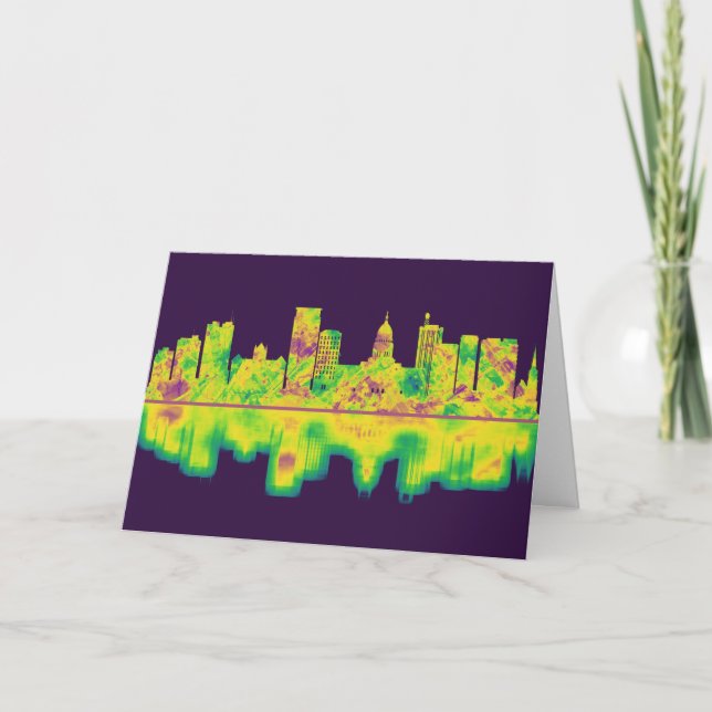 Madison Wisconsin Skyline Holiday Card (Front)