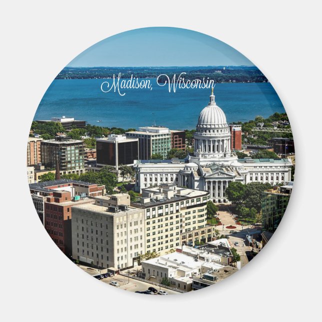 Madison, Wisconsin skyline Magnet (Front)