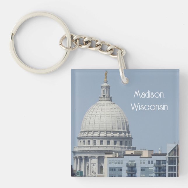 Madison, Wisconsin State Capitol Keychain (Front)