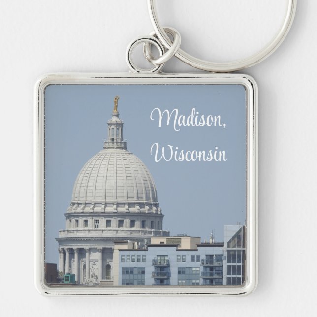 Madison, Wisconsin State Capitol Keychain (Front)
