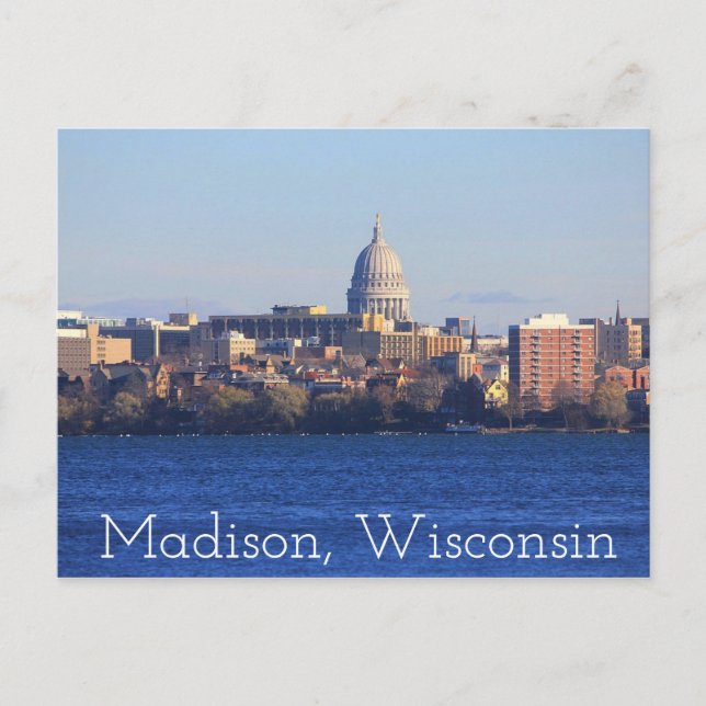 Madison Wisconsin The Capitol Postcard (Front)