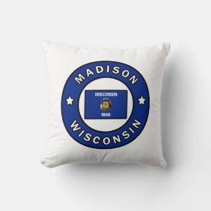 Madison Wisconsin Throw Pillow