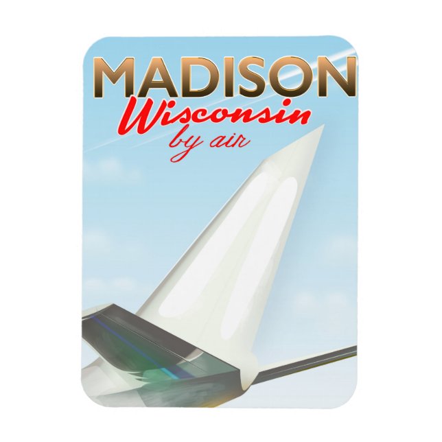 Madison Wisconsin USA Vintage flight poster Magnet (Vertical)