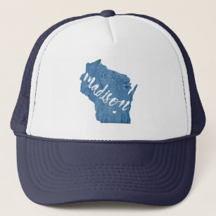 Madison, Wisconsin Wood Grain Trucker Hat