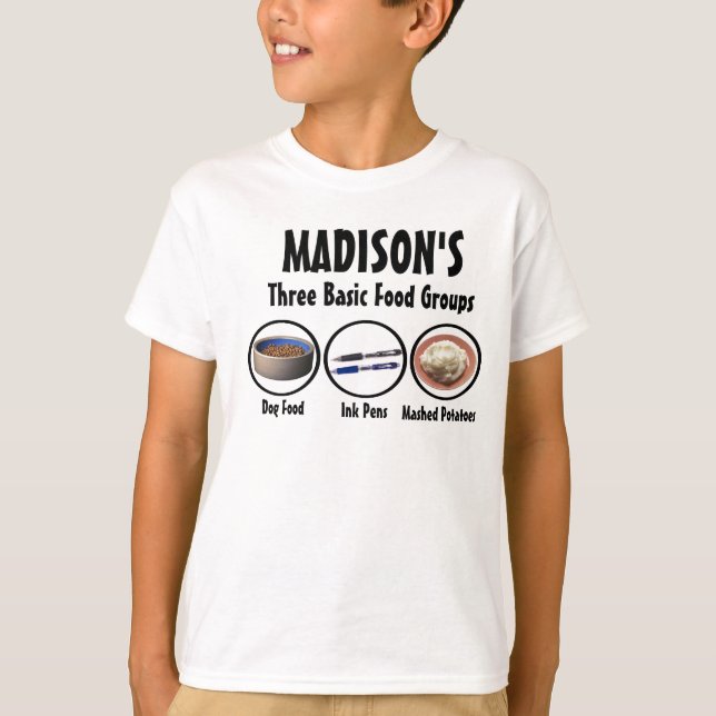 Madison's Food Groups T-Shirt (Front)