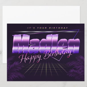 Madlen Name First Name pura retro card Birthday