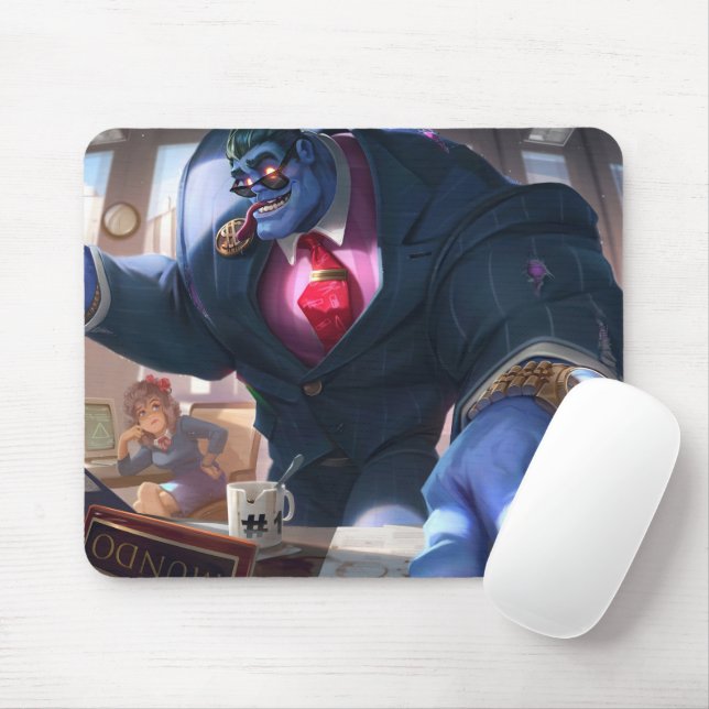 Madman Gaming Mousepad | Power Lifter Themed Art (With Mouse)