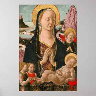 Madone et Enfant - Affiche d'art fin Ferrarais