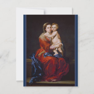 Madone et Enfant au Rosaire ... Carte postale