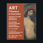 Madonna 1894 Version By Edvard Munch, Art Classes Flyer<br><div class="desc">Madonna 1894 Version By Edvard Munch,  Art Teacher,  Art Class Advertising Flyer by The Business Card Store.</div>