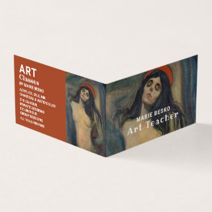 Madonna 1894 Version By Edvard Munch, Art Teacher Business Card