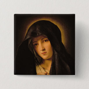 Madonna 2 Inch Square Button