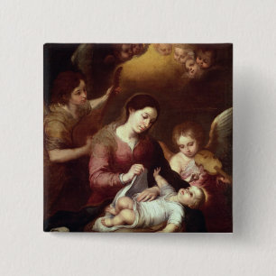 Madonna 2 Inch Square Button