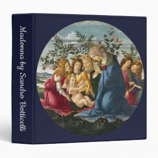 Madonna Adoring the Child with 5 Angels Botticelli Binder