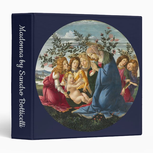 Madonna Adoring the Child with 5 Angels Botticelli Binder (Front/Spine)