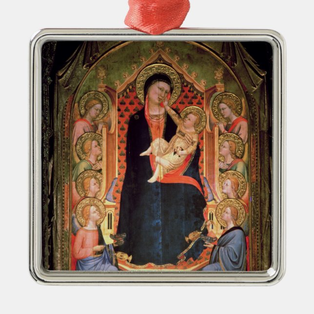 Madonna and Child, 1347 Metal Ornament (Front)
