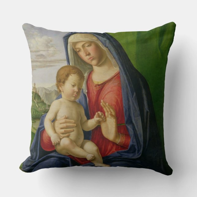 Madonna and Child, 1490s Throw Pillow (Front)