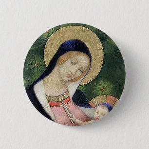 MADONNA AND CHILD 2 INCH ROUND BUTTON