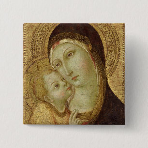 Madonna and Child 2 Inch Square Button