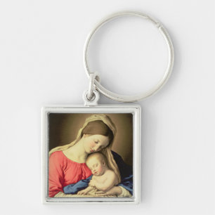 Madonna and Child 3 Keychain
