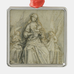 Madonna and Child 3 Metal Ornament