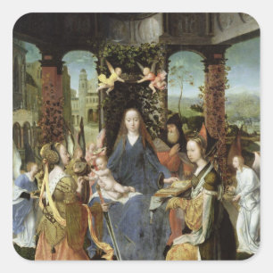 Madonna and Child 3 Square Sticker