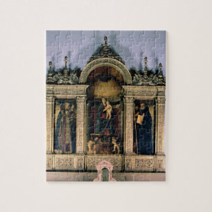 Madonna and Child and Saints (triptych altarpiece) Jigsaw Puzzle