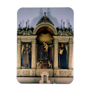 Madonna and Child and Saints (triptych altarpiece) Magnet